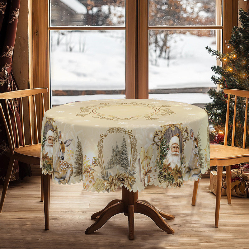 Nappe lavable en polyester de Noël