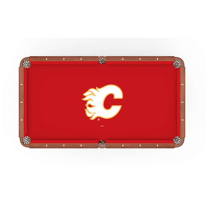 Chiffon pour table de billard NHL, 96 po, Calgary Flames