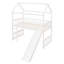 Lit mezzanine simple avec glissade, lit maison avec glissade-154911229
