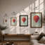 Hot Air Balloon Rising Geometric - Print-496791576-496791578