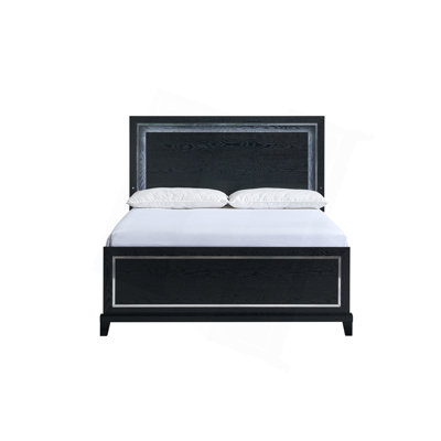Livingston Queen Panel Bed Black