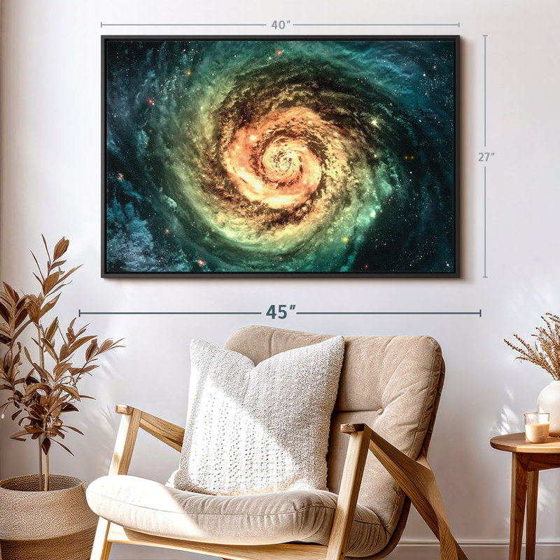 «Spiral Galaxy Canvas Print», H 27 po x l 40 po