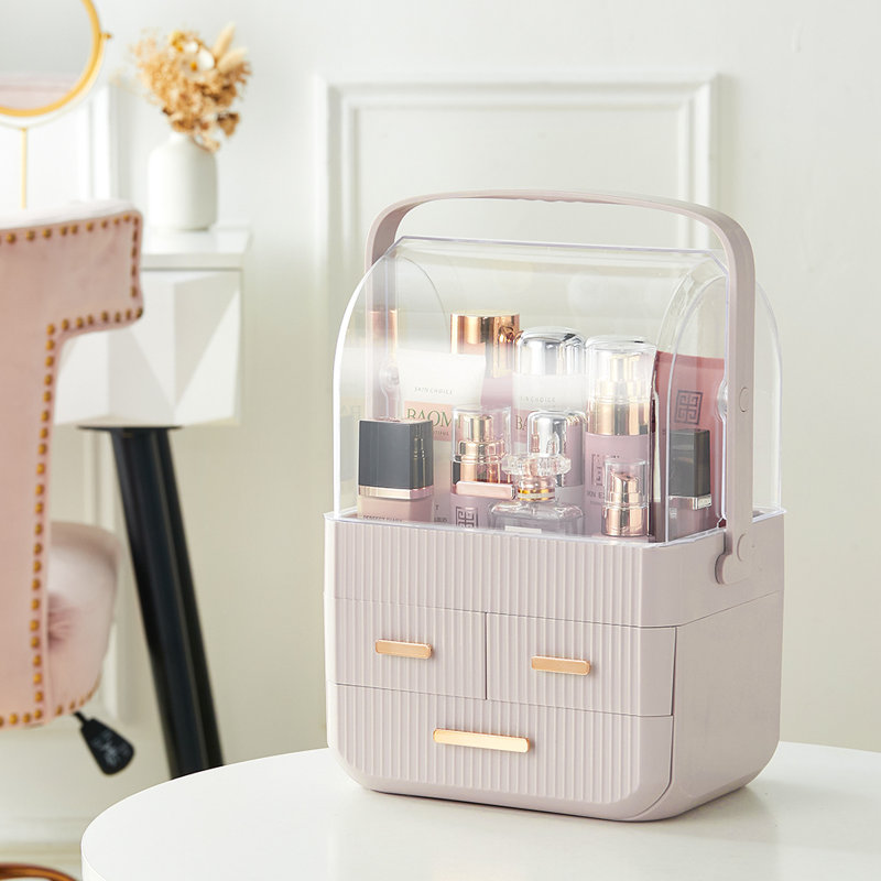 Showunmi Plastic Makeup Organiser, Pink