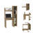 6-Shelf Writing Desk With Built-In Bookcase(Desk)-135022090