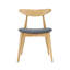 Ensemble de 2 chaises rétro en bois d'hévéa avec dossier ergonomique et coussins moelleux, naturel et gris (même référence: 59297.00LGY)-1769084147-1769084148