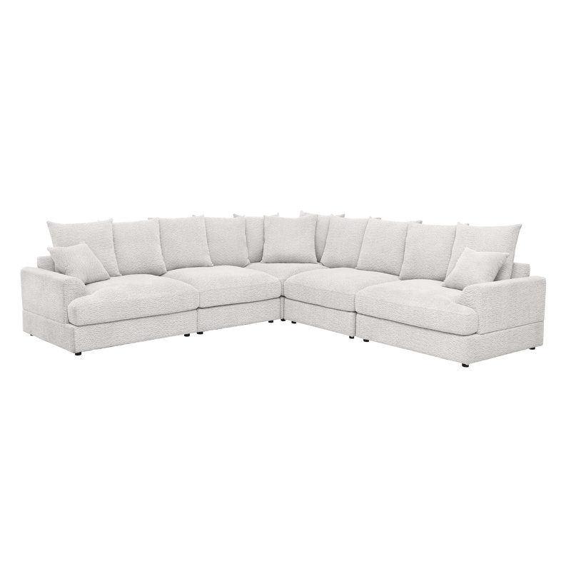 Canapé modulaire Arden Cloud, Microfibre/microsuède beige