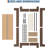 Twin XL Wooden Platform Bed Frame, Minimalist Natural Style, Strong Wood Slats, Easy Assembly-116461366-116461359