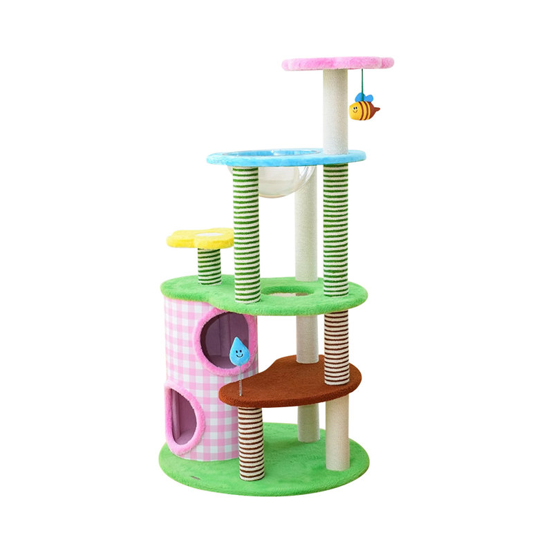 4 Tiers Cat Tree with Condons,Perch,Scratching Posts