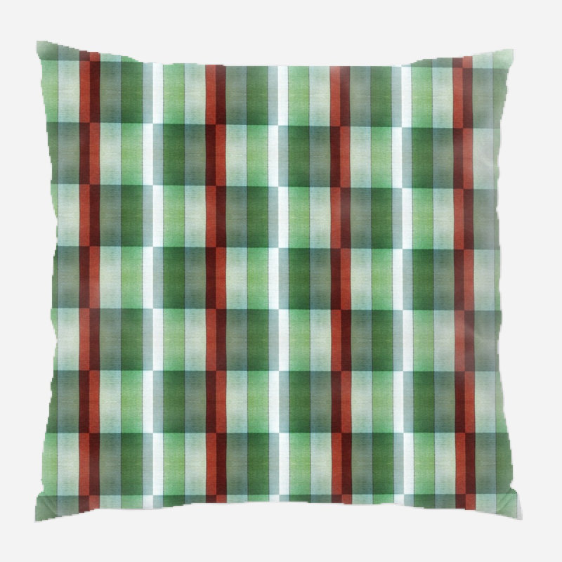 Fabric Geometric Microsuede Reversible Throw Pillow