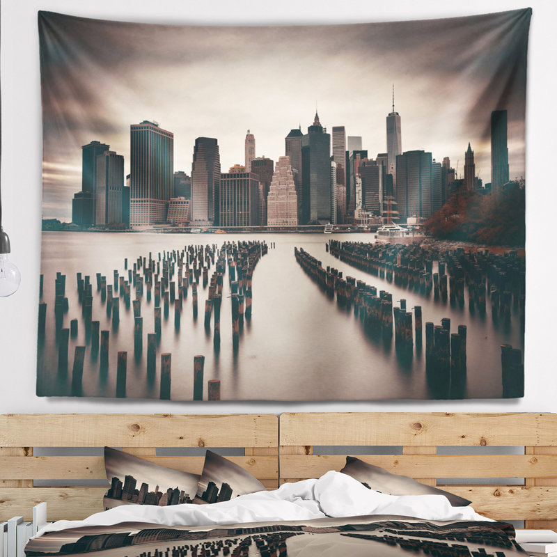 Tapisserie Cityscape Manhattan, H 50 po x l 60 po