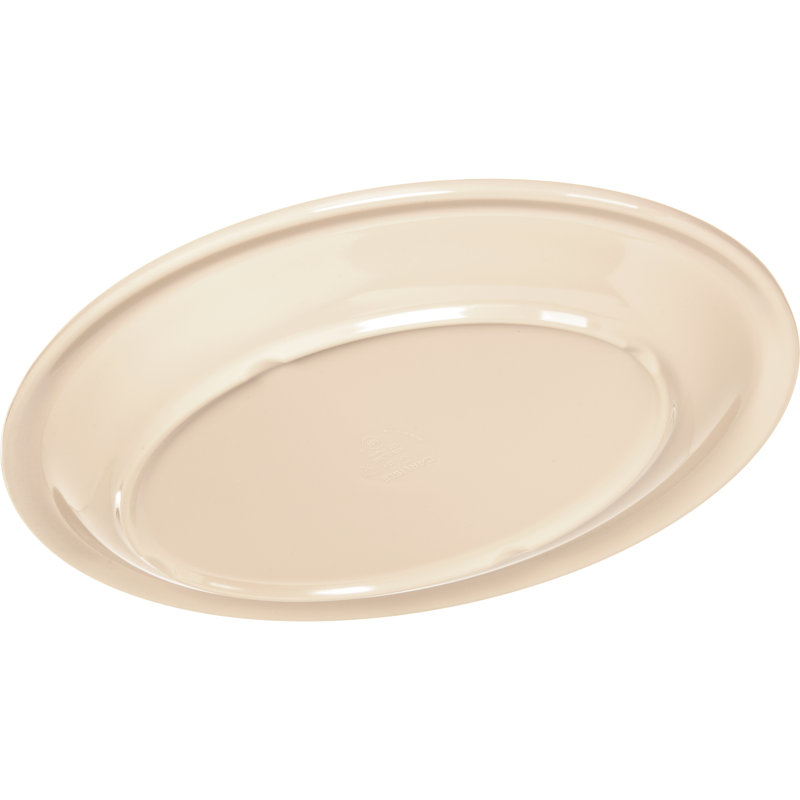 Plateau ovale en mélamine Asso, Brun clair, H 1,19 po x l 8,97 po x P 12 po