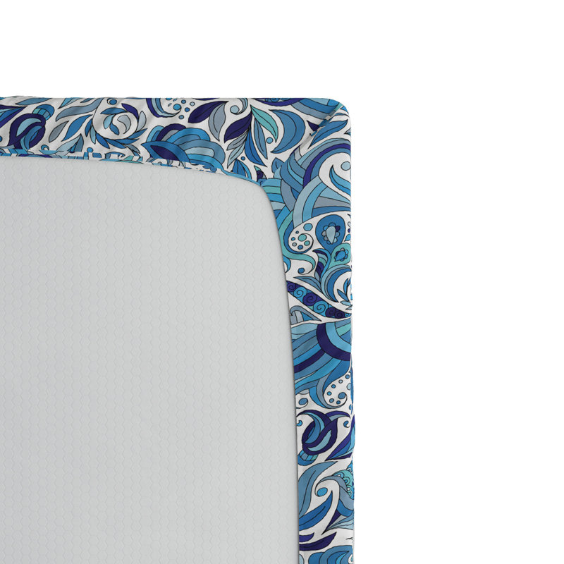 Microfiber Floral Fitted Sheet, Twin XL Fitted Sheet