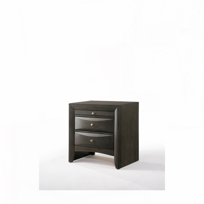 Table de chevet en chêne gris, Gris