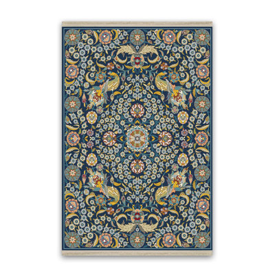 Tapis imprimé rétro vert