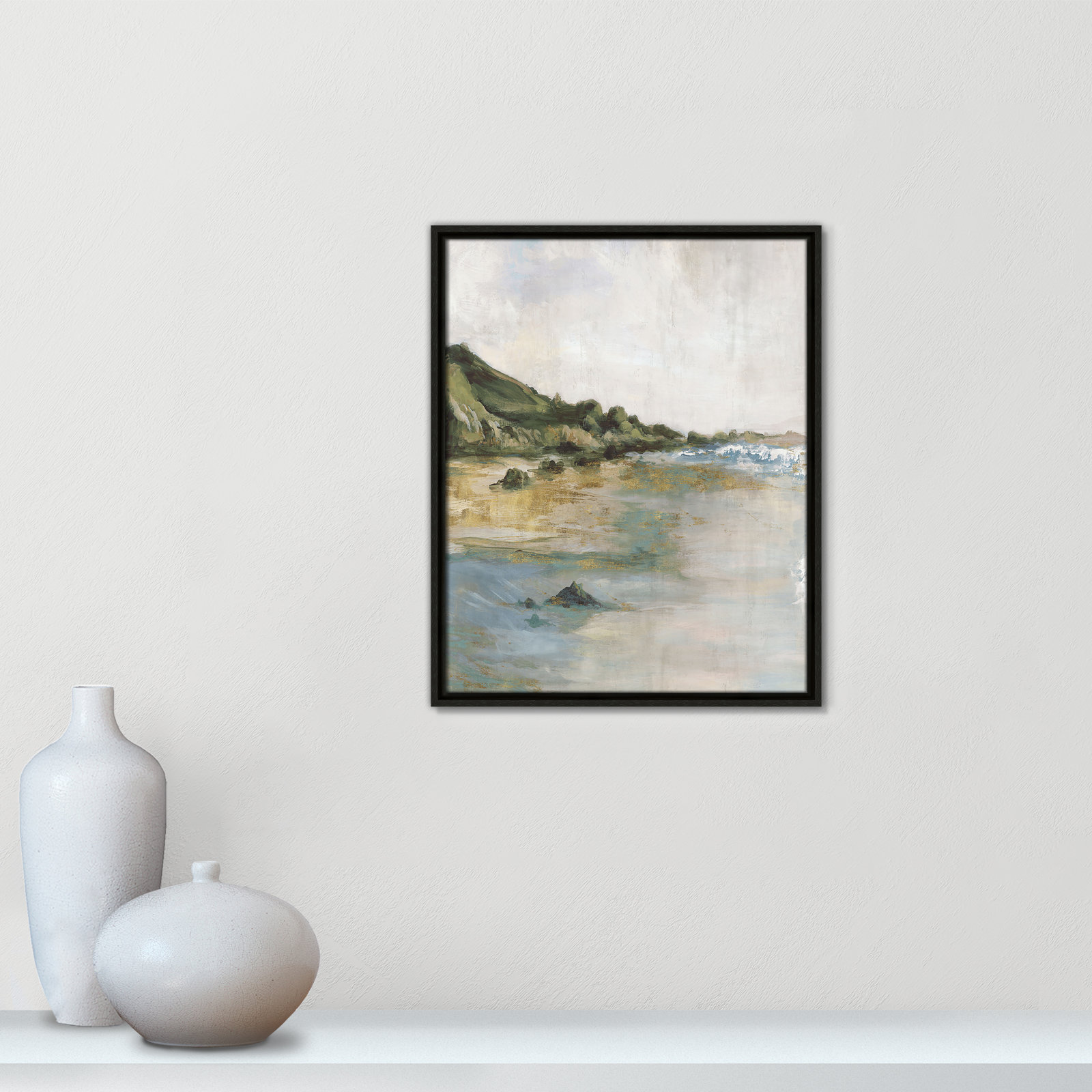 Cordoba "Tide's Edge" Print, 21.5" H x 17.5" W, Espresso