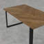 Anacortes Oak Metal Base Dining Table-437683933-437683928