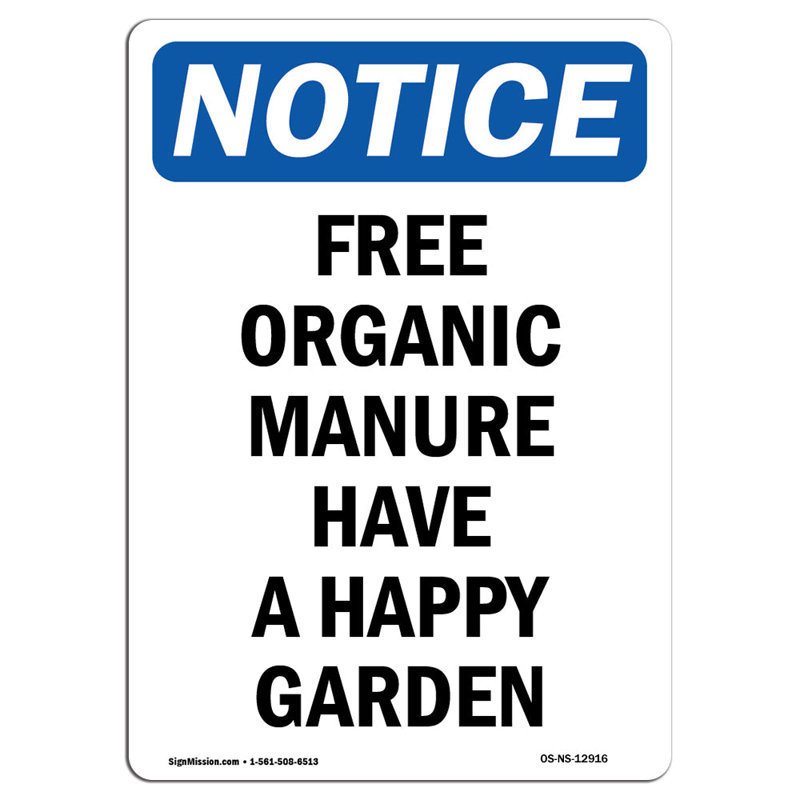 Plaque de fumier biologique «Have a Happy Garden» gratuite