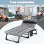 Méridienne pliante Rosio 5 positions, lit pliant, chaise longue d'extérieur robuste pour l'extérieur