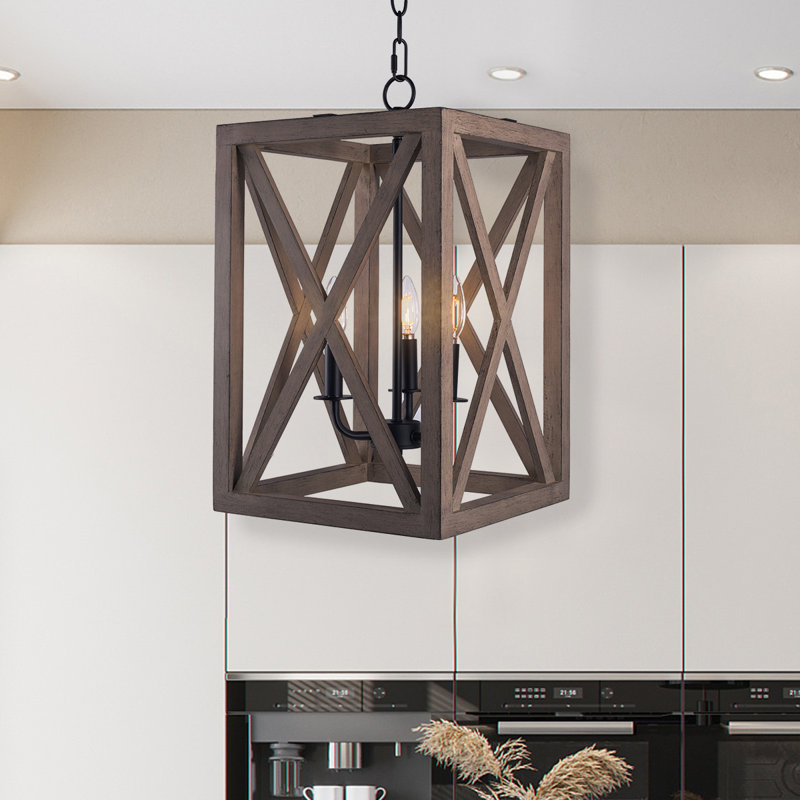 Luminaire suspendu rectangulaire à 3 lumières Kalida
