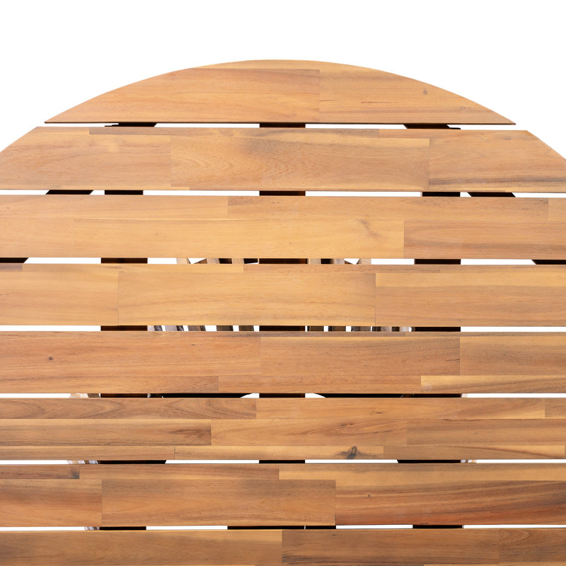 48.57 - Inch Round Outdoor Wood Dining Table With Appearance Rustic Charm, Stable Build, Versatile Use In Decor Patio For Balcony And Poolside Harmonious Blend, Distinctive Base, Ample Room Dishes
