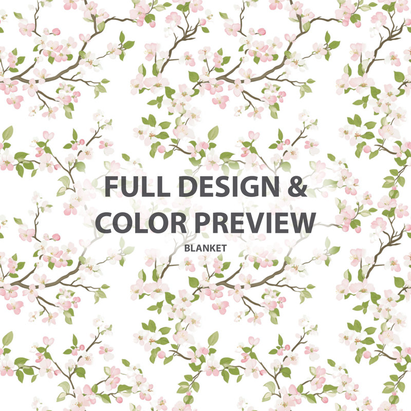 Blossom Air II - jeté en peluche à motif floral rose, Pink/Green Floral 2