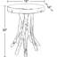 Table de bout en bois de teck rustique avec pieds en branches