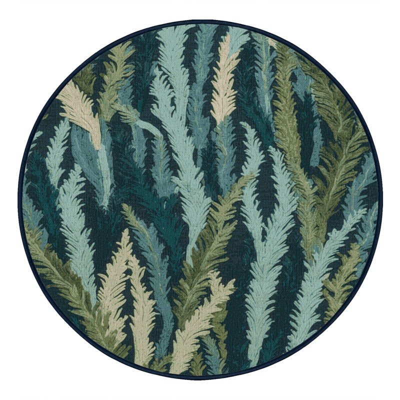  Tapis bord de mer lavable, Rond 6 pi