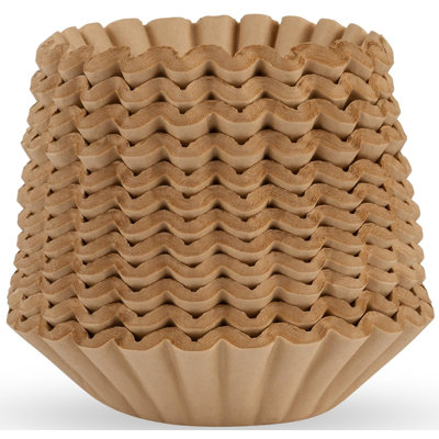 Tupkee Coffee Filters 8-12 Cups - 600 Count, Basket Style, Natural Brown Unbleached Coffee Filter, Made in the USA