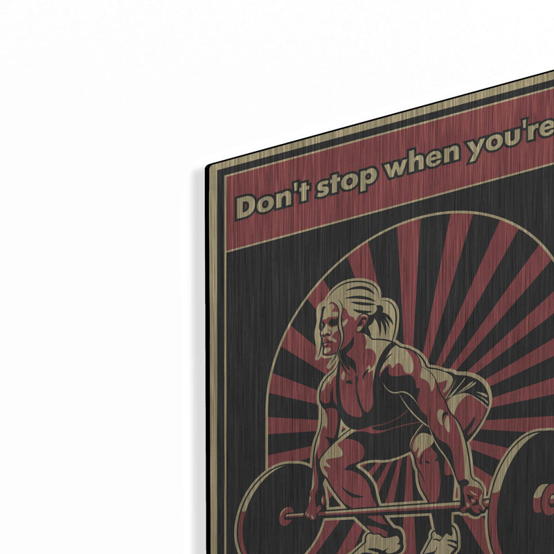 «Gym Motivation», art mural en métal, H 24 po x l 16 po