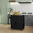 Sicilee Kitchen Cart with Manufactured Wood Top-1104807361