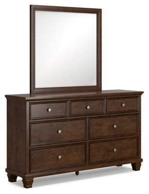 Commode et miroir Danabrin, Brun