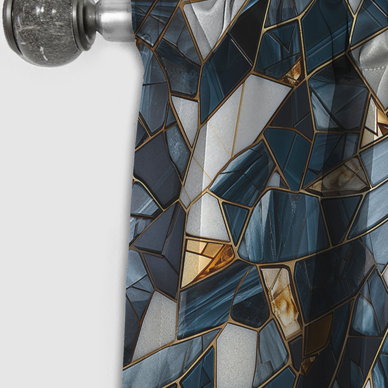 Motif de marbre urbain chic - Rideau de marbre abstrait - Rideau de marbre occultant - 1 panneau, L 52 po x L 84 po