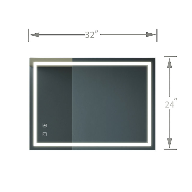 Miroir de salle de bain, 32 po x 24 po