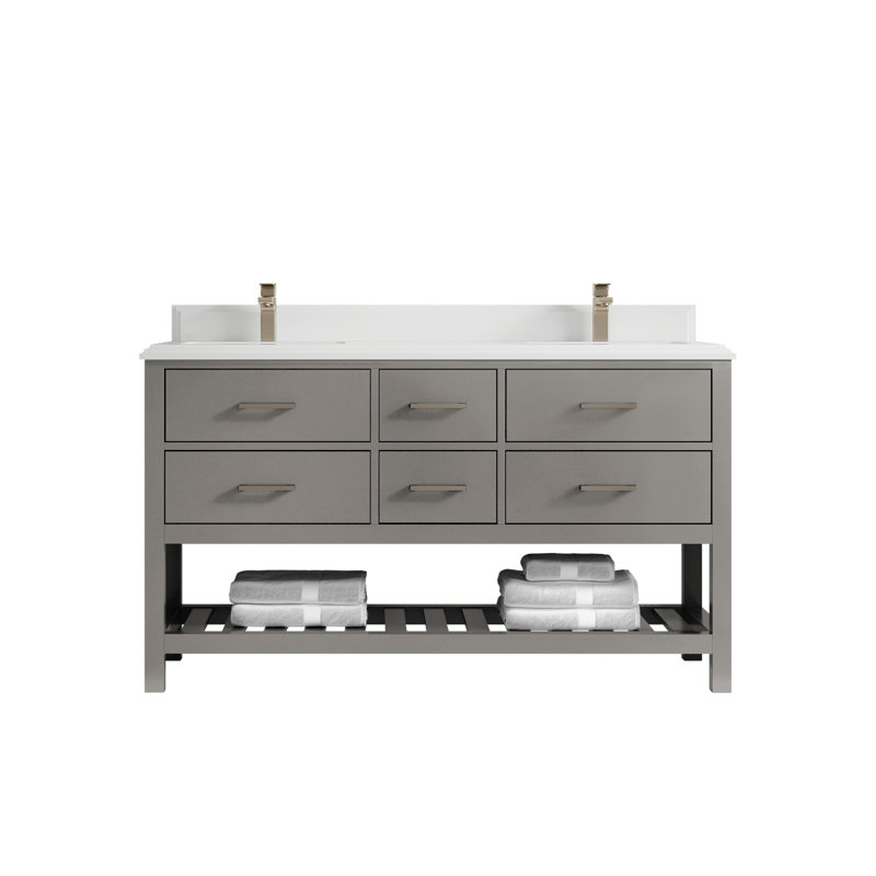 Ensemble de meuble-lavabo double l 60 po Parker