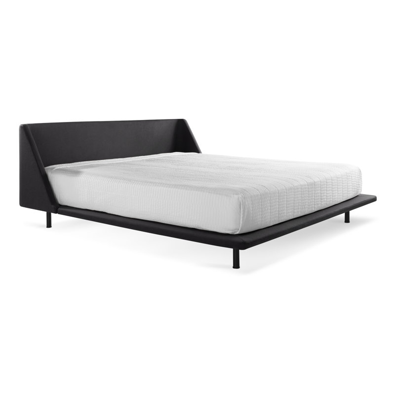 Nook Upholstered Bed, King, Edwards Navy Crossweave
