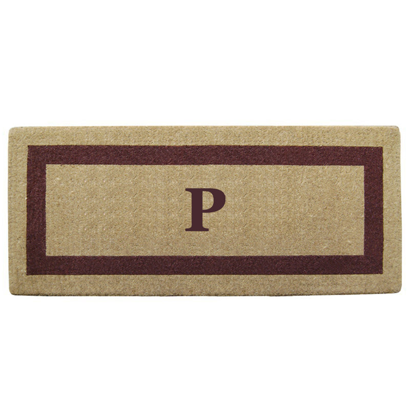 Tapis de porte antidérapant pour l'extérieur, Brun, L 22 po x L 36 po, P