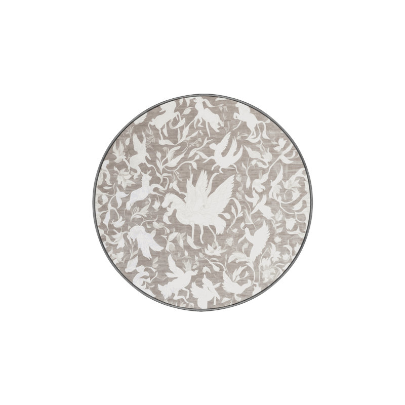 Tapis gris soyeux et moelleux, Rectangulaire 3 pi x 5 pi