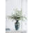 Handcrafted Ceramic Vase With Organic Reactive Glaze Finish, Unique Blue-And-White Surface Variation, Ideal For Decorative Display Or Fresh Floral Arrangements.