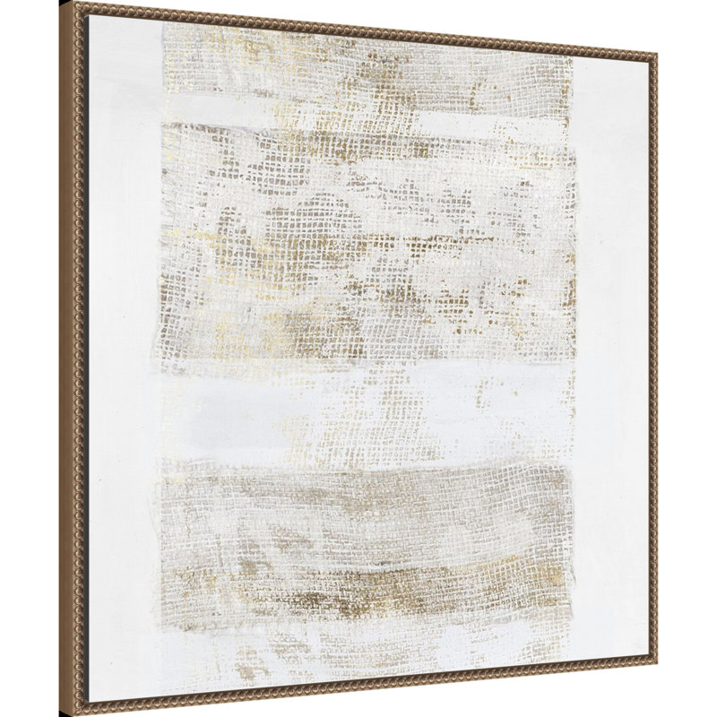 Impression sur toile encadrée «Earthy Burlap Impressions», H 30 po x l 30 po
