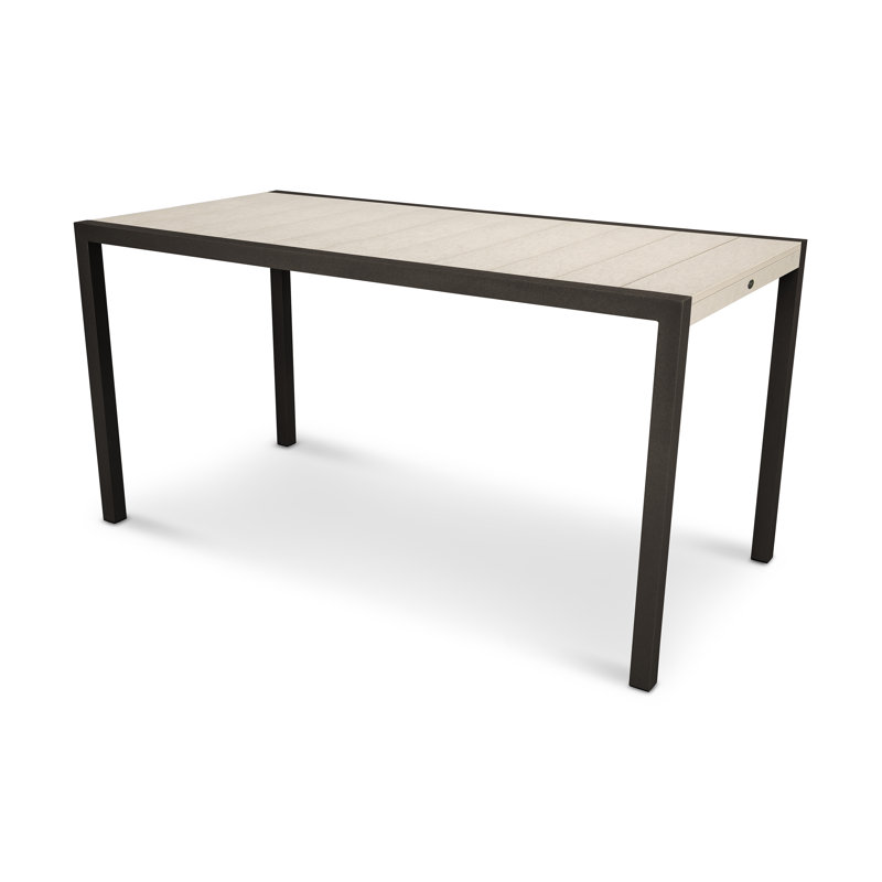 TREX Outdoors Surf City Counter Table, 36" x 73", Textured Bronze/Sand Castle