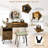 Bedroom Makeup Vanity Dressing Table Stool Set with 3 Colors Lighted Mirror Large Storage Cabinet Drawer-1629617161
