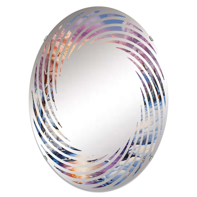 Miroir mural spirale Winter River, L 20 po x H 30 po