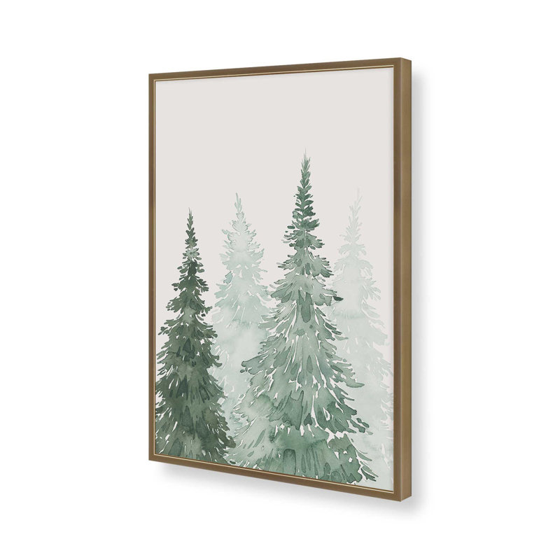 Whispering Spruce Shadows II, Cadre ouvert à coins ouverts, or brossé, H 37,25 po x l 25,25 po
