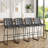Bianchini Upholstered Counter Stool with Metal Frame