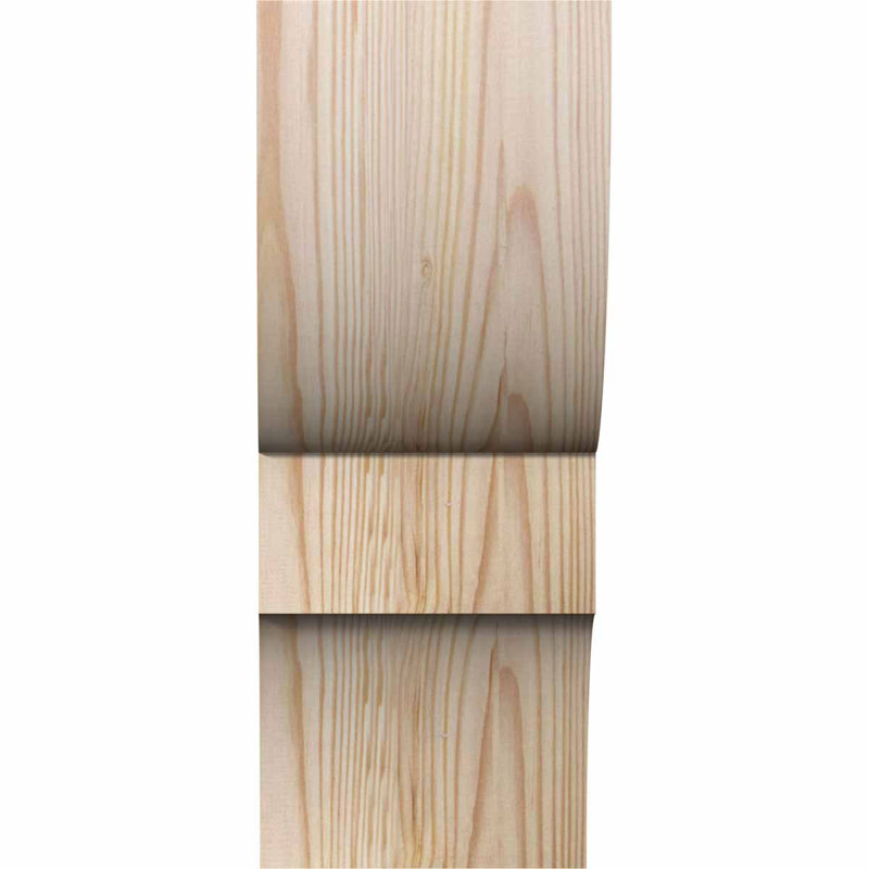 Douglas Fir Smooth Rustic Wood Corbel, 14" x 5.5" x 6"