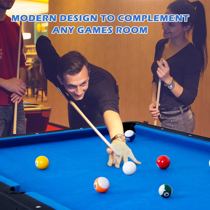 RayChee 6' Foldable Pool Table with Playing Accessories, Leg Levelers
