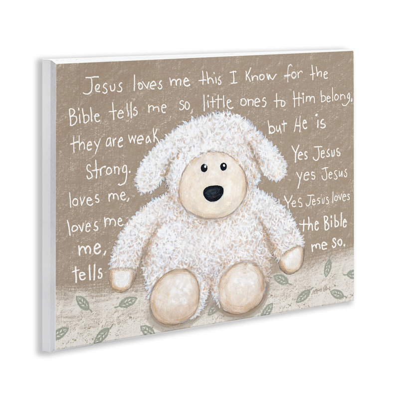 «Jesus Loves Me Little Lamb», plaque murale par Annie Lapoint