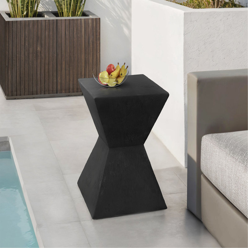 Table d'appoint, H 25 po, intérieur ou extérieur, table d'appoint, table de bout, table de chevet, chambre à coucher, salon, contemporain, moderne