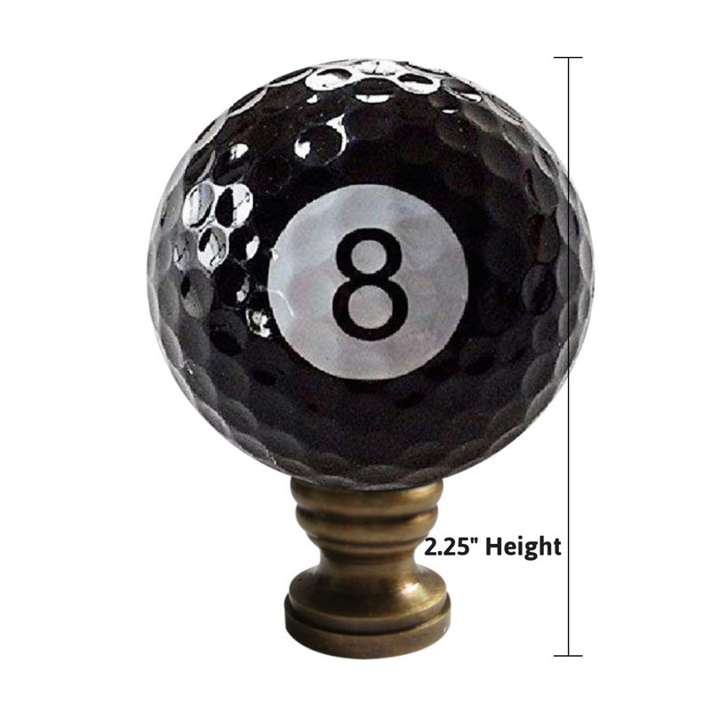 8-Ball Billiard Lamp Finial