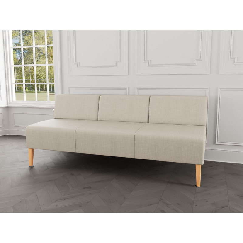 Canapé sans accoudoirs Luxe Lounge, Plot Line neutre, Bois naturel